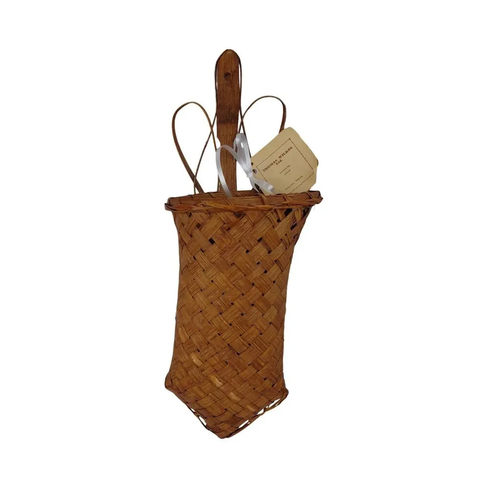 Hanging Basket Wall Pocket Flowers Cutlery Woven Italy Very Unique Handmade